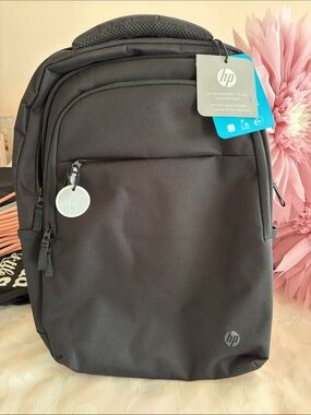 HP Black Travel Laptop Backpack with Front Utility Pockets. NEW